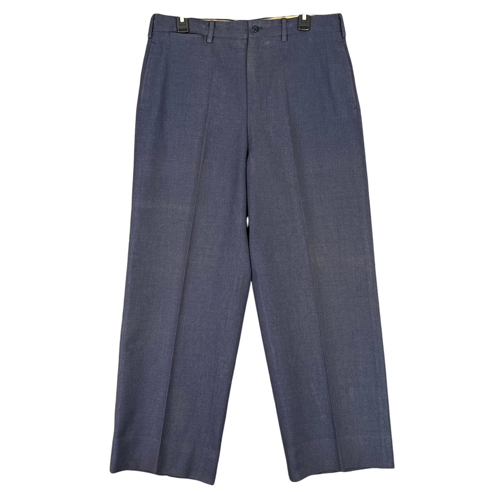 Vintage 1950s Conmar Zipper Dress Pants Mens 34x29 High Waist Rockabilly Slacks